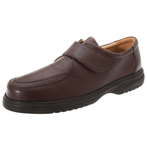 Roamers Superlite Wide Fit Touch Fastening Leather Shoes