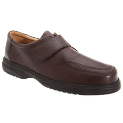 Roamers Superlite Wide Fit Touch Fastening Leather Shoes