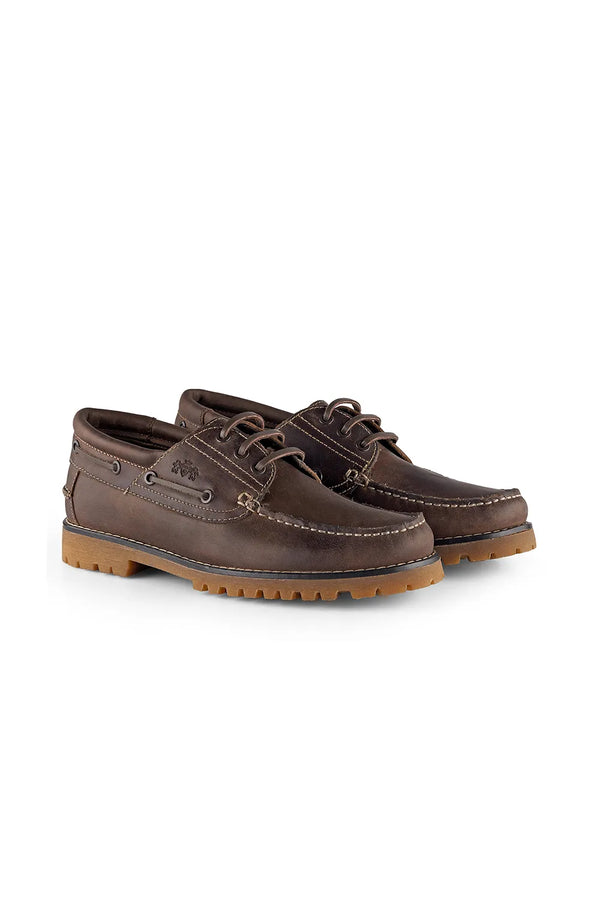 CATESBY ENGLAND Timber Leather Casual Lace-up Boat Shoes