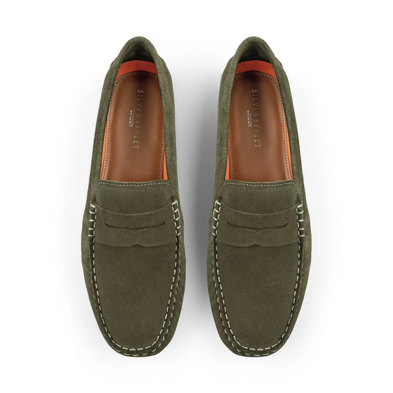 Silver Street London Bari Suede Casual Driving Loafers