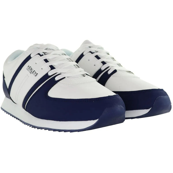 Henleys Renner White/Blue Running Shoes