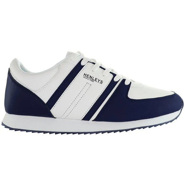 Henleys Renner White/Blue Running Shoes