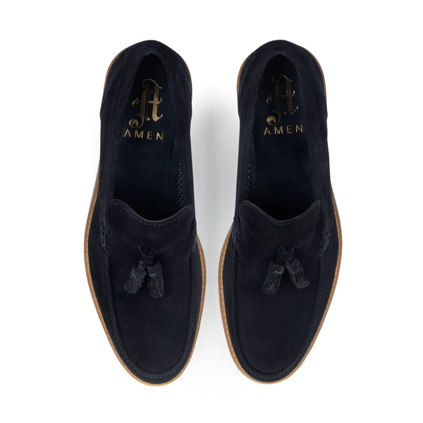 Amen Shoes Affleck Suede Leather Smart Loafer