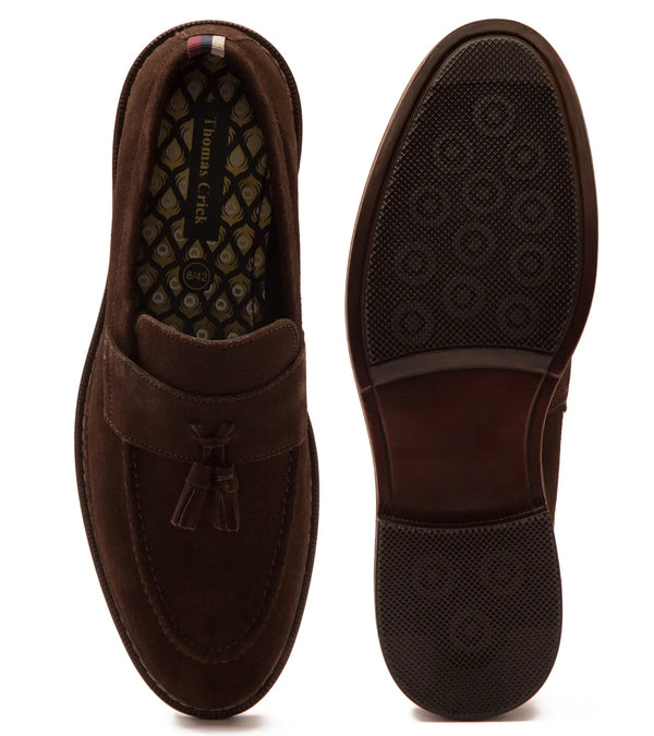 Thomas Crick 'Clinton' Suede Leather Tassel Formal Loafer Shoes