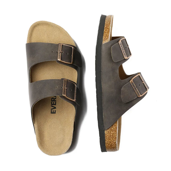 EverAu Australia Duck Leather Twin Buckle Sandals