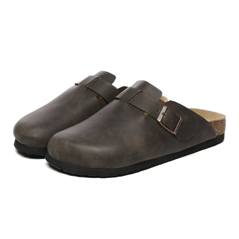 EverAu Australia Hardhead Leather Comfort Clog Sandals